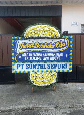 Papan Bunga Duka di Kedawung